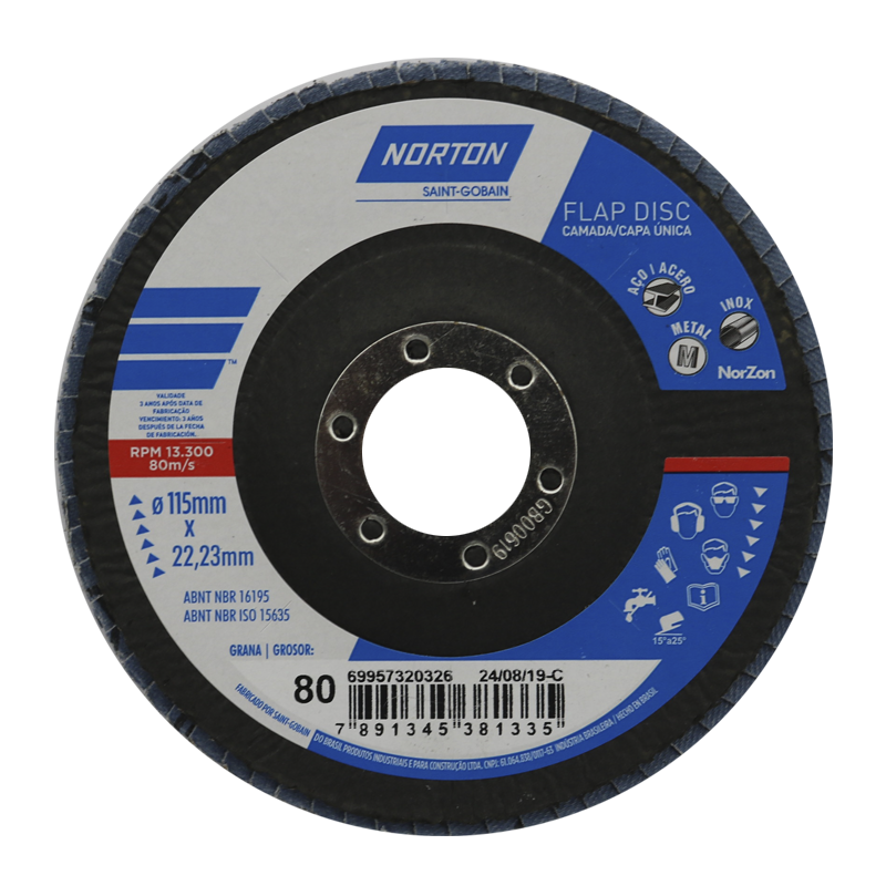 DISCO LAMINADO LIJA 4 1/2" Nº80 NEXXO-ALPHA