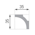 Moldura Marbet E14 50*50mm* 2mt