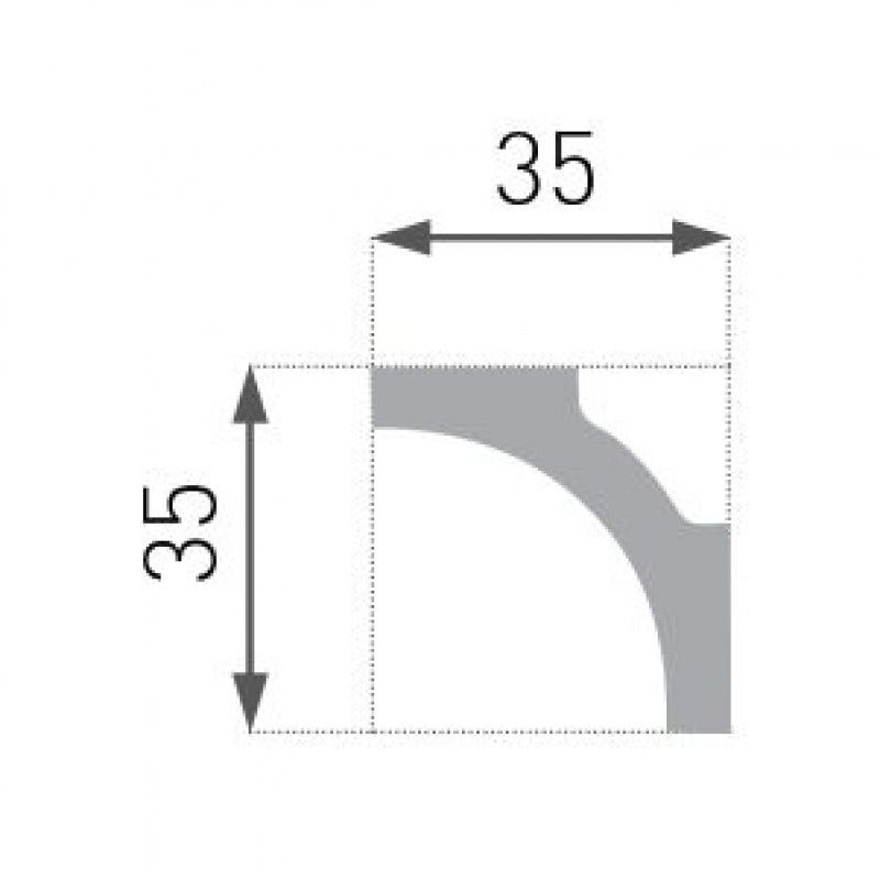 Moldura Marbet E11 35*35mm*2 Mt