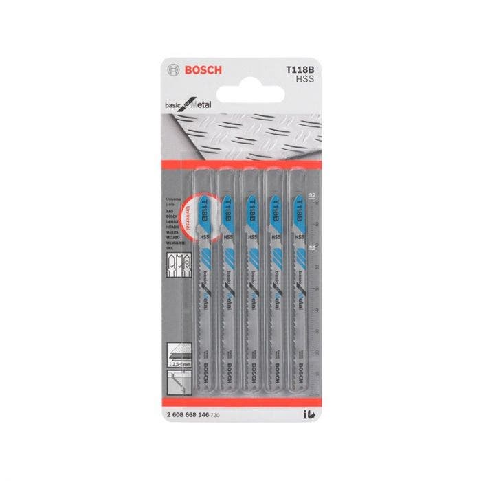 Hoja Sierra Caladora Bosch 5pz Cod T118b