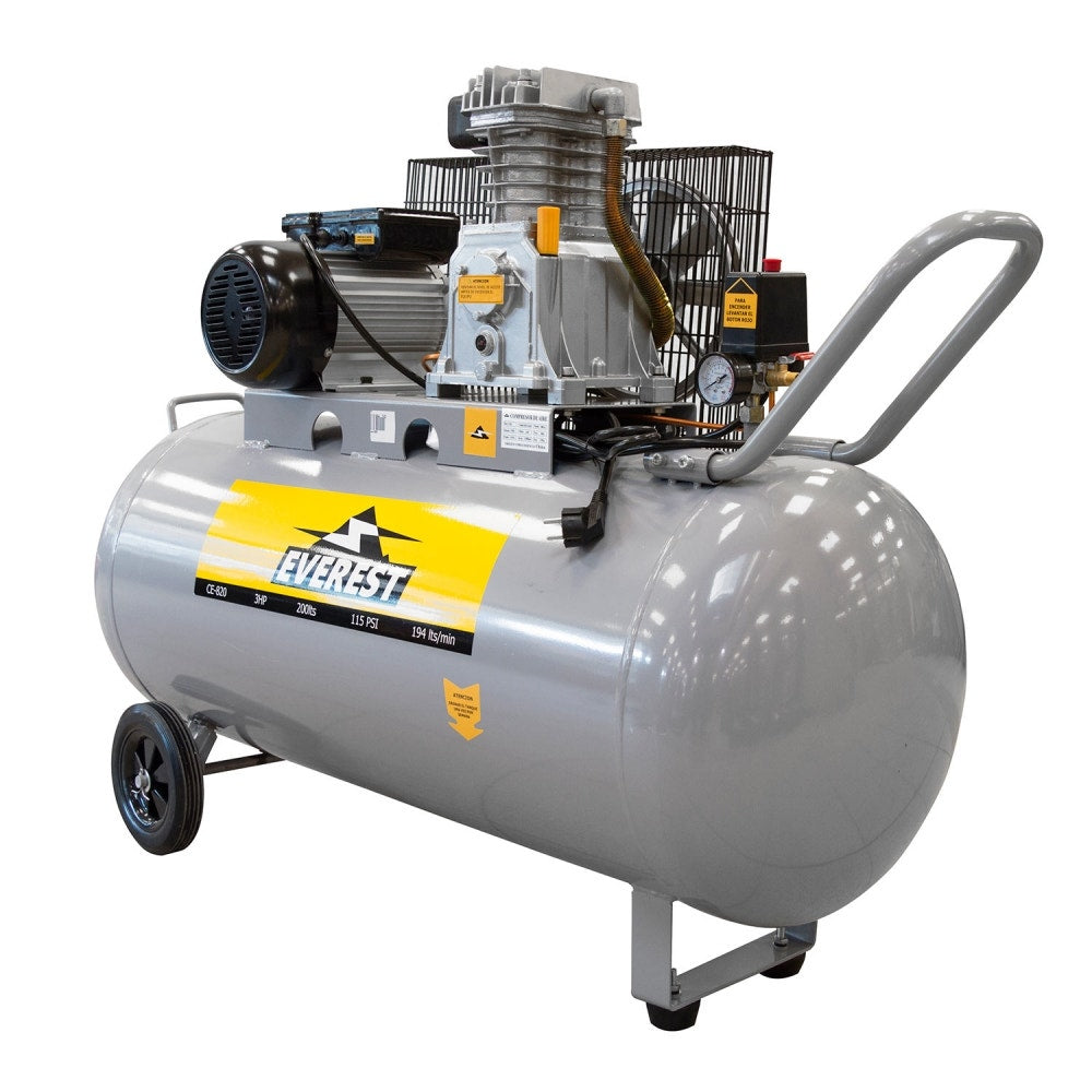 Moto Compresor 3 Hp Everest  Ce-820   200 Lts
