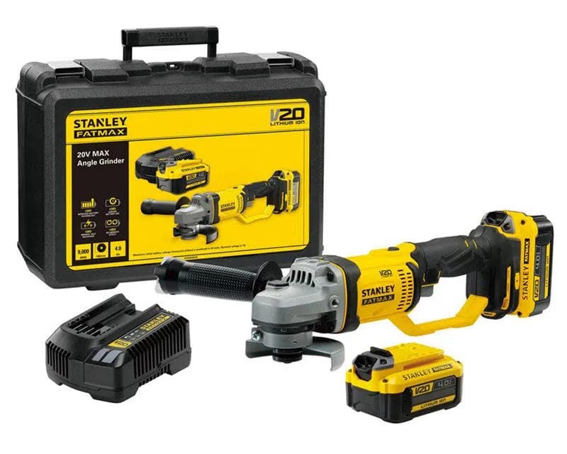 ESMERIL ANG. 4 1/2 STANLEY 20V SCG400M2K-B2 C/BA#