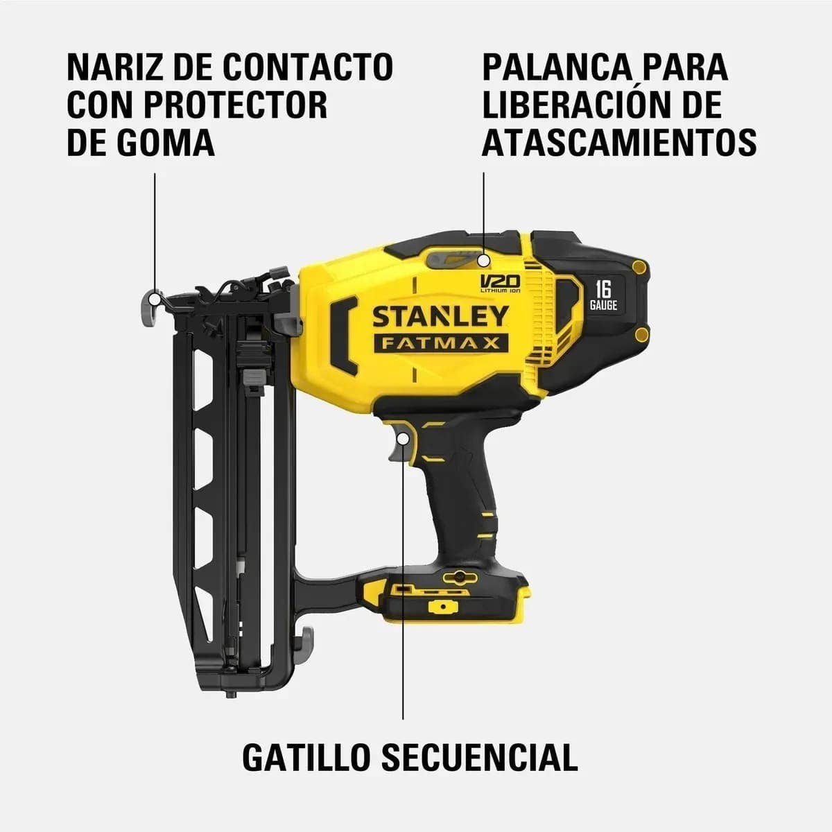 CLAVADORA STANLEY 20V 16G SCN616-B2 S/BA #