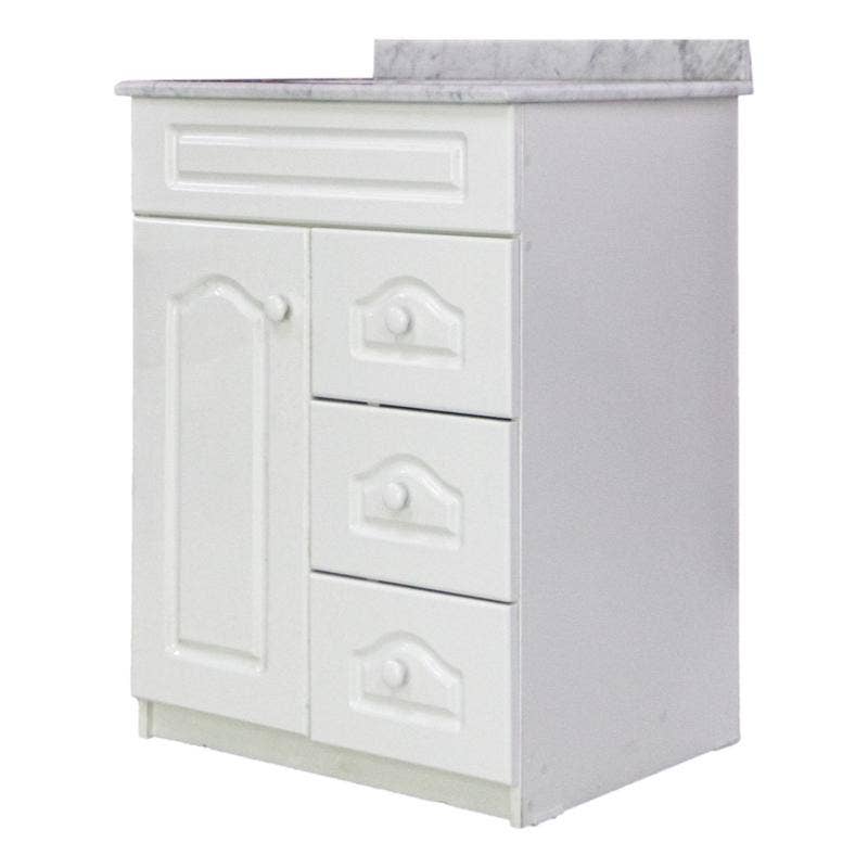 Vanitorio 92cm Carrara Bl C/p Cajon